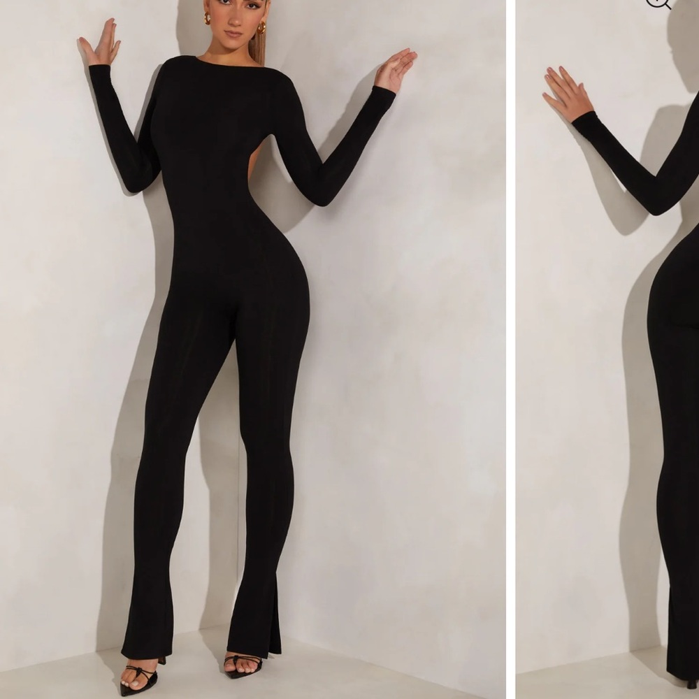 Oh Polly Black Backless Jumpsuit